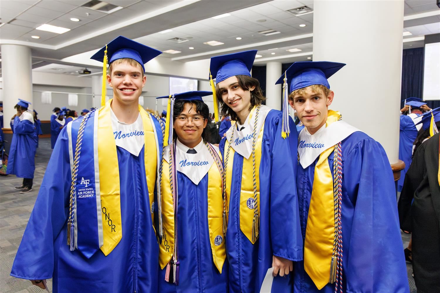 Norview High School students at graduation